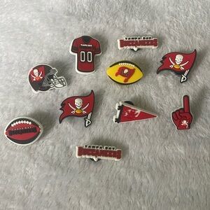 Tampa Bay Buccaneers football Croc shoe charms new set of 10